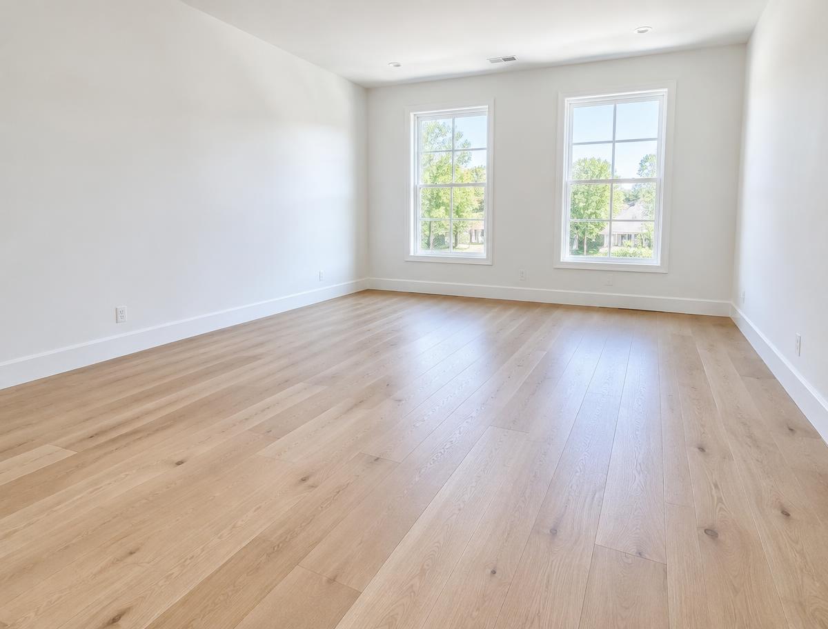 After: Wide-Plank Oak Floors